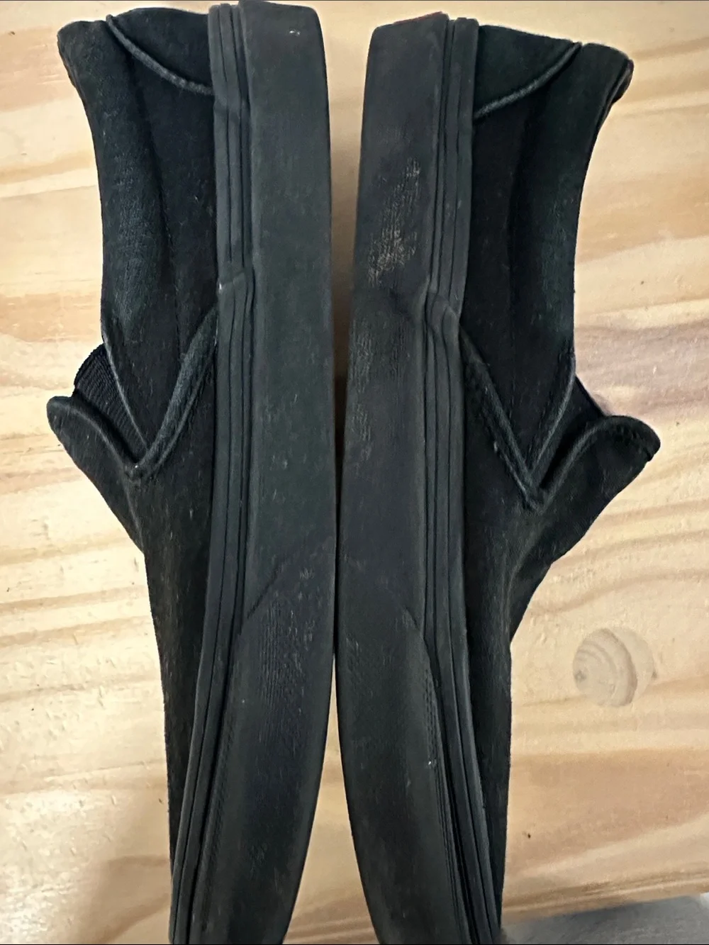 Vans Black Slip-On Canvas Loafers 6.5
